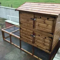 Extra Large 4ft British Giant Double Rabbit Hutch on 8ft Run